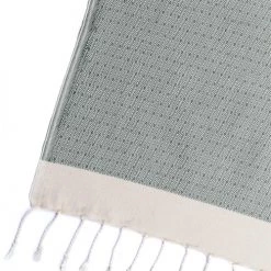 Febronie Plaids Plaid En Coton 130x170 Vert Kaki Et écru -Plaids Soldes plaid en coton 130x170 vert kaki et ecru 2