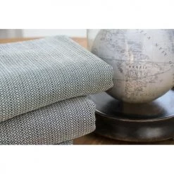 Febronie Plaids Plaid En Coton 130x170 Vert Kaki Et écru -Plaids Soldes plaid en coton 130x170 vert kaki et ecru 4