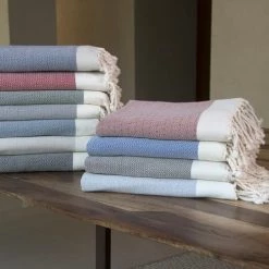 Febronie Plaids Plaid En Coton 160x250 Bleu Marine -Plaids Soldes plaid en coton 160x250 bleu marine 11