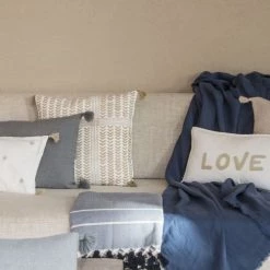 Febronie Plaids Plaid En Coton 160x250 Bleu Pétrole -Plaids Soldes plaid en coton 160x250 bleu petrole 11