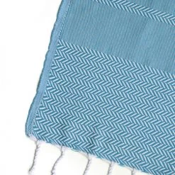 Febronie Plaids Plaid En Coton 160x250 Bleu Pétrole -Plaids Soldes plaid en coton 160x250 bleu petrole 14
