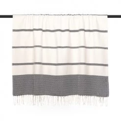 Febronie Plaids Plaid En Coton 160x250 Ecru Et Noir 11 Febronie Plaids Plaid En Coton 160x250 Ecru Et Noir -Plaids Soldes plaid en coton 160x250 ecru et noir 3