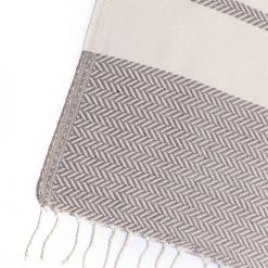 Febronie Plaids Plaid En Coton 160x250 Ecru Et Taupe 10 Febronie Plaids Plaid En Coton 160x250 Ecru Et Taupe -Plaids Soldes plaid en coton 160x250 ecru et taupe 2