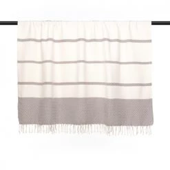 Febronie Plaids Plaid En Coton 160x250 Ecru Et Taupe 11 Febronie Plaids Plaid En Coton 160x250 Ecru Et Taupe -Plaids Soldes plaid en coton 160x250 ecru et taupe 3