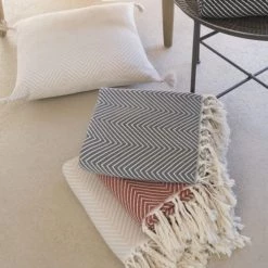 Febronie Plaids Plaid En Coton 160x250 Gris Moyen -Plaids Soldes plaid en coton 160x250 gris moyen 11