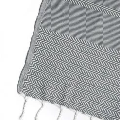 Febronie Plaids Plaid En Coton 160x250 Gris Moyen -Plaids Soldes plaid en coton 160x250 gris moyen 2