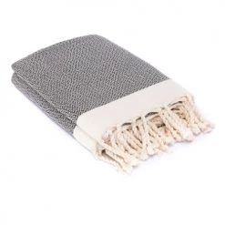 Febronie Plaids Plaid En Coton 160x250 Noir Et écru -Plaids Soldes plaid en coton 160x250 noir et ecru 1