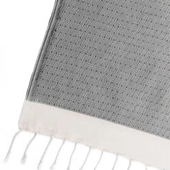 Febronie Plaids Plaid En Coton 160x250 Noir Et écru -Plaids Soldes plaid en coton 160x250 noir et ecru 2