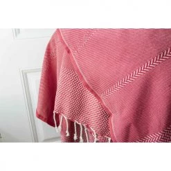 Febronie Plaids Plaid En Coton 160x250 Rouge -Plaids Soldes plaid en coton 160x250 rouge 9