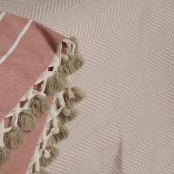 Febronie Plaids Plaid En Coton 160x250 Taupe Clair -Plaids Soldes plaid en coton 160x250 taupe clair 11