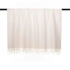 Febronie Plaids Plaid En Coton 160x250 Taupe Clair Et écru -Plaids Soldes plaid en coton 160x250 taupe clair et ecru 3