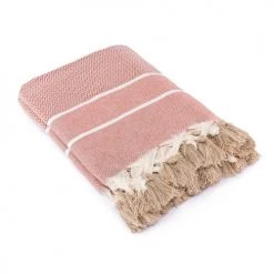 Febronie Plaids Plaid En Coton 160x250 Terracotta -Plaids Soldes plaid en coton 160x250 terracotta 13