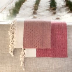 Febronie Plaids Plaid En Coton 160x250 Terracotta