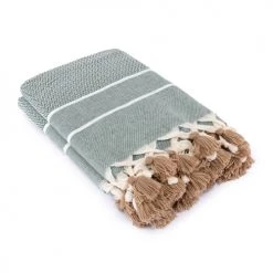 Febronie Plaids Plaid En Coton 160x250 Vert Kaki 9 Febronie Plaids Plaid En Coton 160x250 Vert Kaki -Plaids Soldes plaid en coton 160x250 vert kaki 1