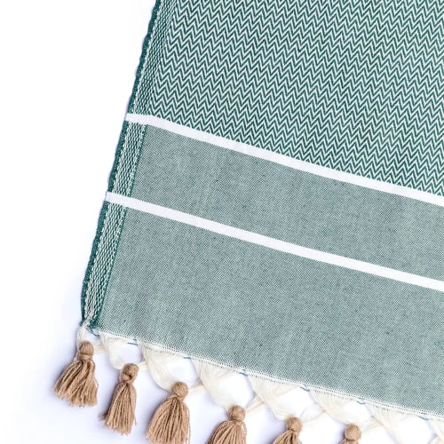 Febronie Plaids Plaid En Coton 160x250 Vert Kaki 5 Febronie Plaids Plaid En Coton 160x250 Vert Kaki – Image 3