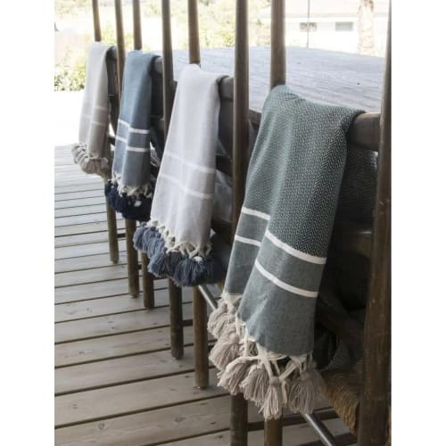 Febronie Plaids Plaid En Coton 160x250 Vert Kaki 7 Febronie Plaids Plaid En Coton 160x250 Vert Kaki – Image 5