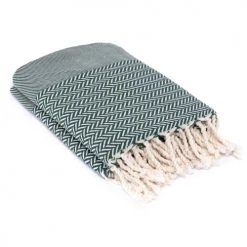 Febronie Plaids Plaid En Coton 160x250 Vert Kaki -Plaids Soldes plaid en coton 160x250 vert kaki 7