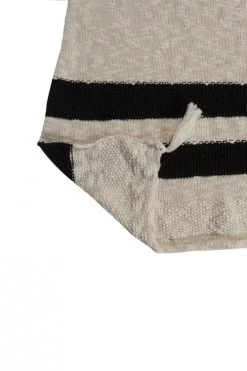 Lorena Canals Plaids Plaid En Coton Beige Et Noir 125x150 -Plaids Soldes plaid en coton beige et noir 125x150 4