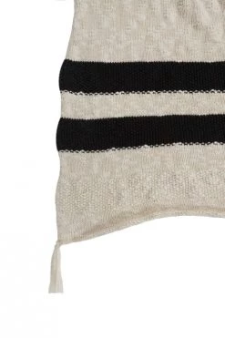 Lorena Canals Plaids Plaid En Coton Beige Et Noir 125x150 -Plaids Soldes plaid en coton beige et noir 125x150 6