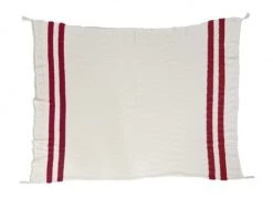 Lorena Canals Plaids Plaid En Coton Beige Et Rouge 125x150 -Plaids Soldes plaid en coton beige et rouge 125x150 2