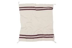 Lorena Canals Plaids Plaid En Coton Beige Et Rouge 125x150 -Plaids Soldes plaid en coton beige et rouge 125x150 3