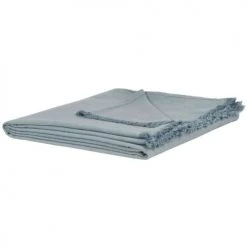 Maisons Du Monde Plaids Plaid En Coton Bleu Gris 150x210