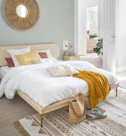 Maisons Du Monde Plaids Plaid En Coton Jaune 130x170 -Plaids Soldes plaid en coton jaune 130x170 1000 16 26 159680 1