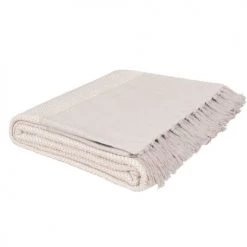 Maisons Du Monde Plaids Plaid En Coton Recyclé Tissé Beige Et écru 160x210 -Plaids Soldes plaid en coton recycle tisse beige et ecru 160x210 1000 6 37 222995 2
