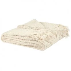 Maisons Du Monde Plaids Plaid En Coton Recyclé Tissé écru 160x210 -Plaids Soldes plaid en coton recycle tisse ecru 160x210 1000 3 10 223009 2