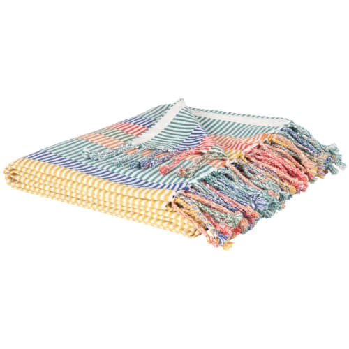 Maisons Du Monde Plaids Plaid En Coton Tissé à Franges Multicolores 150x200 3 Maisons Du Monde Plaids Plaid En Coton Tissé à Franges Multicolores 150x200