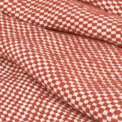 Maisons Du Monde Plaids Plaid En Coton Tissé Terracotta Et écru 130x130 Cm -Plaids Soldes plaid en coton tisse terracotta et ecru 130x130 cm 1000 9 28 226840 3