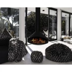 MX HOME Plaids Plaid En Fausse Fourrure Brodé Noire Et Blanche -Plaids Soldes plaid en fausse fourrure brode noire et blanche 2