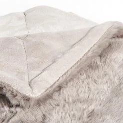 Maisons Du Monde Plaids Plaid En Fausse Fourrure Gris 150 X 180 Cm -Plaids Soldes plaid en fausse fourrure gris 150 x 180 cm 1000 4 24 147870 3