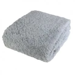 Sensei Maison Plaids Plaid En Fausse Fourrure Gris Perle 130x170 Cm -Plaids Soldes plaid en fausse fourrure gris perle 130x170 cm 1