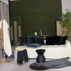 Sud Etoffe Plaids Plaid En Fibre Synthétique Beige 130x170 -Plaids Soldes plaid en fibre synthetique beige 130x170 2