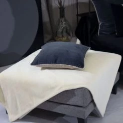 Sud Etoffe Plaids Plaid En Fibre Synthétique Beige 130x170 -Plaids Soldes plaid en fibre synthetique beige 130x170 3