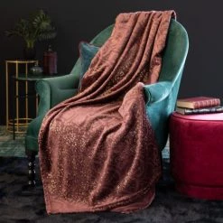 Maisons Du Monde Plaids Plaid En Flanelle Imprimé Exotique Violine Avec Poudre Dorée 150x230 -Plaids Soldes plaid en flanelle imprime exotique violine avec poudre doree 150x230 1000 8 18 228675 1