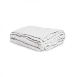 Blanc Cerise Plaids Plaid En Gaze De Coton 130x170 Cm Blanc Craie -Plaids Soldes plaid en gaze de coton 130x170 cm blanc craie 5