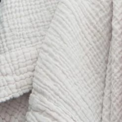 Blanc Cerise Plaids Plaid En Gaze De Coton 130x170 Cm Blanc Craie -Plaids Soldes plaid en gaze de coton 130x170 cm blanc craie 6