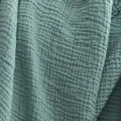 Blanc Cerise Plaids Plaid En Gaze De Coton 130x170 Cm Vert Givré -Plaids Soldes plaid en gaze de coton 130x170 cm vert givre 7