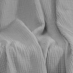 Sensei Maison Plaids Plaid En Gaze De Coton Gris Perle 130x170 Cm -Plaids Soldes plaid en gaze de coton gris perle 130x170 cm 5