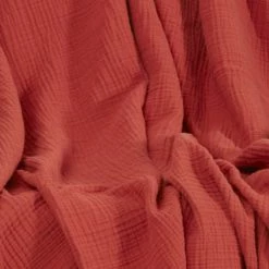 Sensei Maison Plaids Plaid En Gaze De Coton Terracota 130x170 Cm -Plaids Soldes plaid en gaze de coton terracota 130x170 cm 1