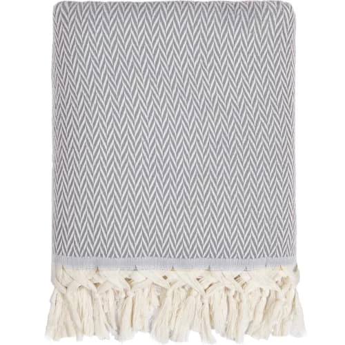 Febronie Plaids Plaid En Laine 130x170 Gris Chiné 4 Febronie Plaids Plaid En Laine 130x170 Gris Chiné – Image 2