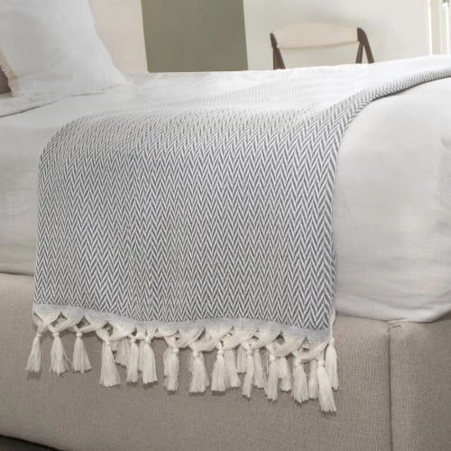 Febronie Plaids Plaid En Laine 130x170 Gris Chiné 8 Febronie Plaids Plaid En Laine 130x170 Gris Chiné – Image 6