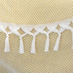 Febronie Plaids Plaid En Laine 130x170 Jaune Moutarde -Plaids Soldes plaid en laine 130x170 jaune moutarde 2