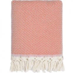 Febronie Plaids Plaid En Laine 130x170 Orange -Plaids Soldes plaid en laine 130x170 orange 1