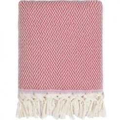 Febronie Plaids Plaid En Laine 130x170 Rouge -Plaids Soldes plaid en laine 130x170 rouge 1