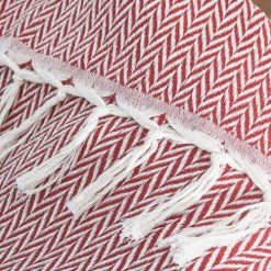 Febronie Plaids Plaid En Laine 130x170 Rouge -Plaids Soldes plaid en laine 130x170 rouge 2