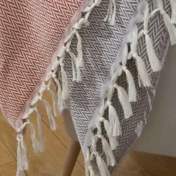 Febronie Plaids Plaid En Laine 130x170 Taupe Rosé -Plaids Soldes plaid en laine 130x170 taupe rose 3