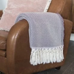 Febronie Plaids Plaid En Laine 160x250 Aubergine -Plaids Soldes plaid en laine 160x250 aubergine 3